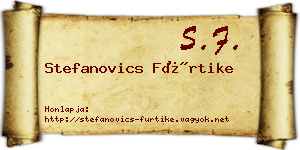 Stefanovics Fürtike névjegykártya